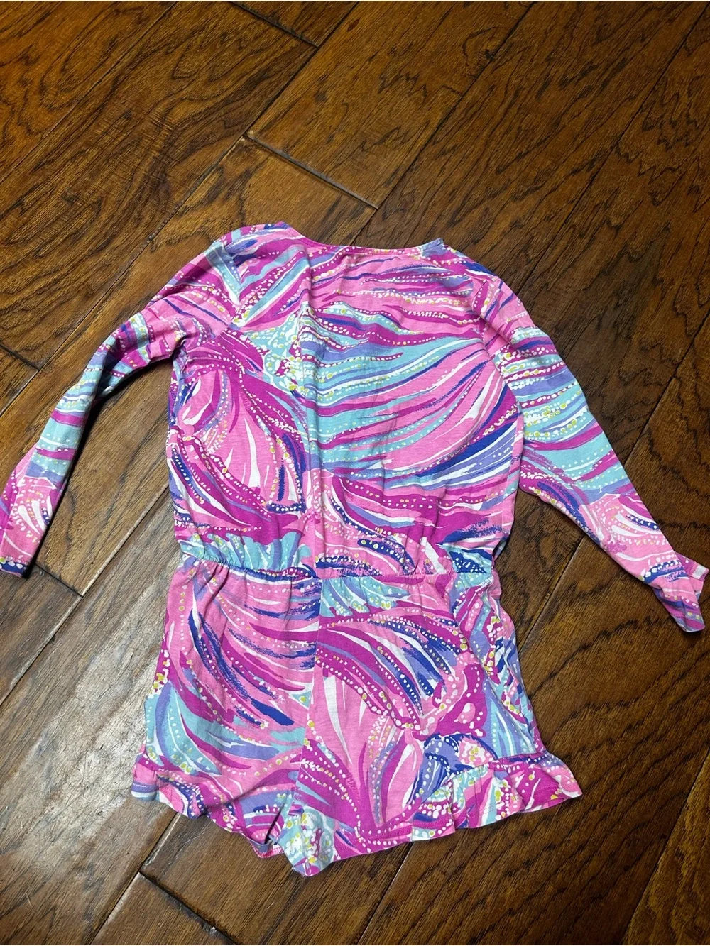 Lilly Pulitzer Girls Oh My Guava Mini Fanning Romper